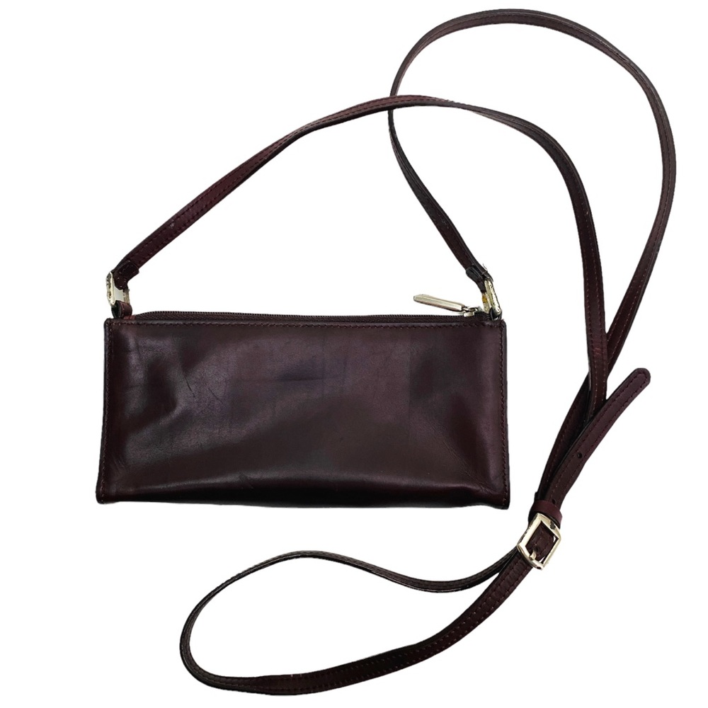 LAUREN Ralph Lauren Mini Crossbody Bag Burgundy Leather